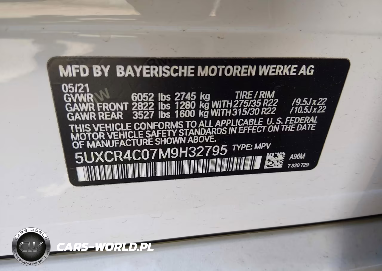 2021 BMW X5 Sdrive40I VIN:5UXCR4C07M9H32795 - 9