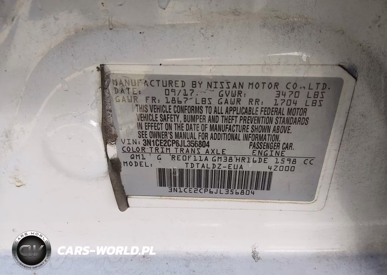 2018 Nissan Versa Note Sv VIN:3N1CE2CP6JL356804 - 9