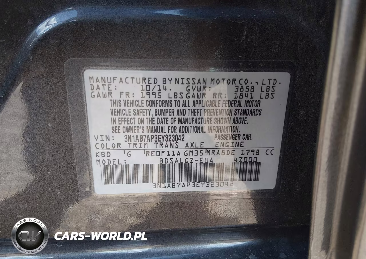 2014 Nissan Sentra Sl VIN:3N1AB7AP3EY323042 - 9