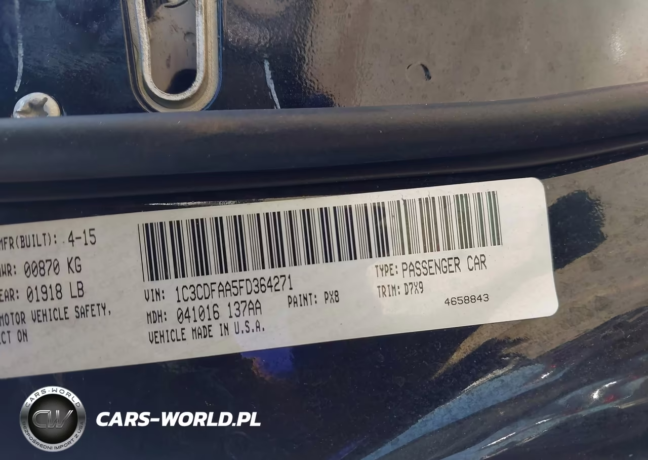 2015 Dodge Dart Se VIN:1C3CDFAA5FD364271 - 9