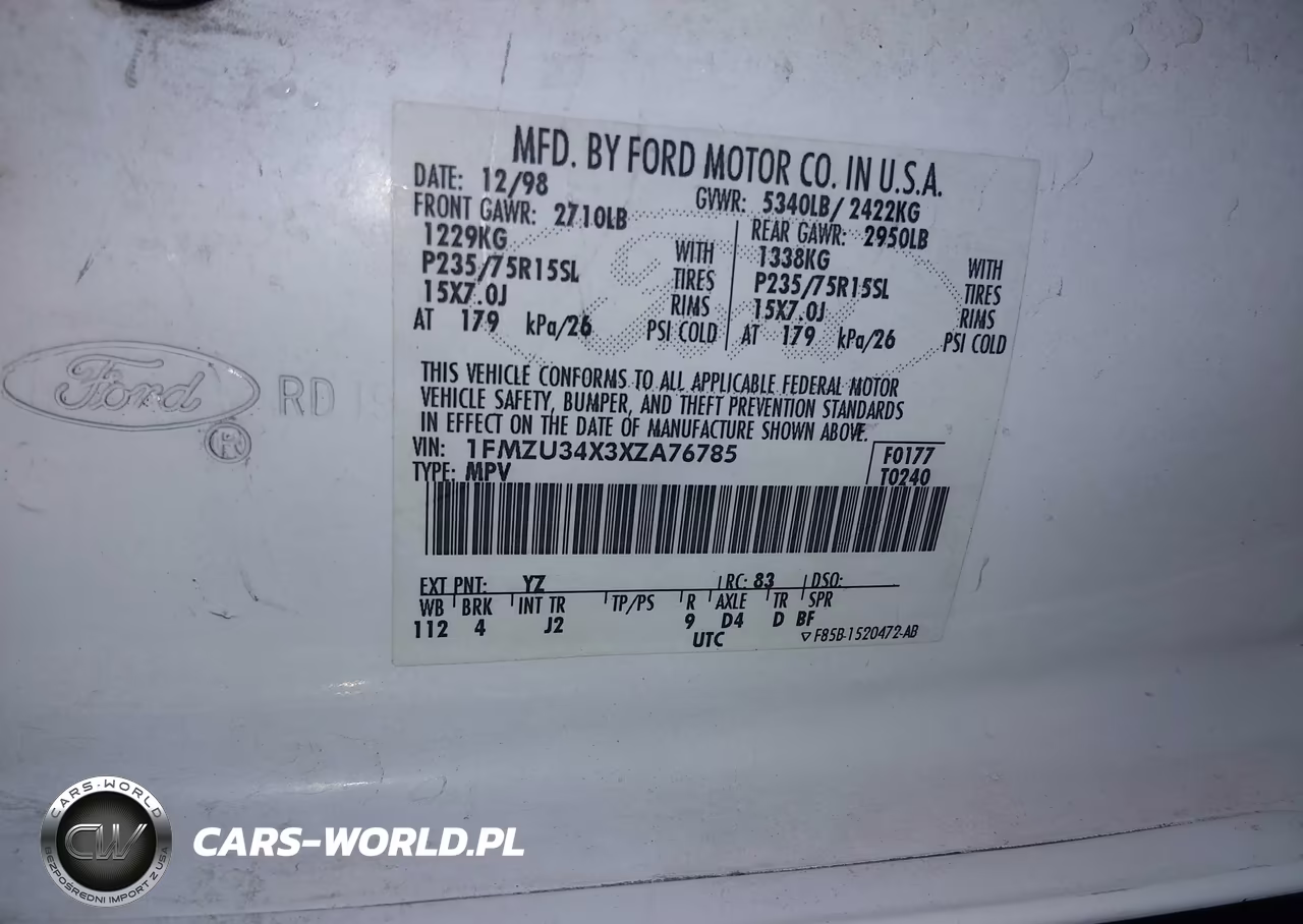 1999 Ford Explorer Xl-Xlt VIN:1FMZU34X3XZA76785 - 9