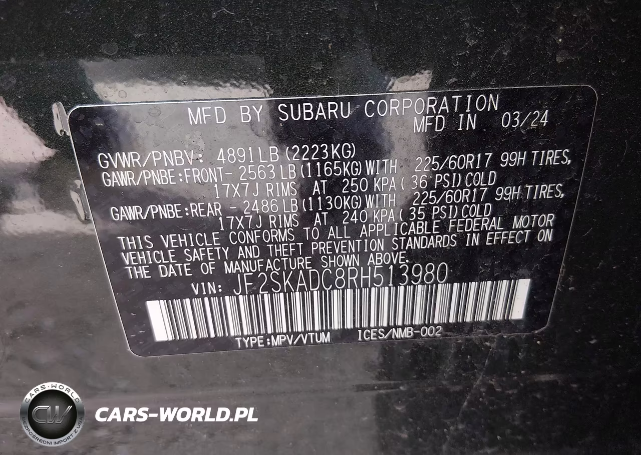 2024 Subaru Forester Premium VIN:JF2SKADC8RH513980 - 9