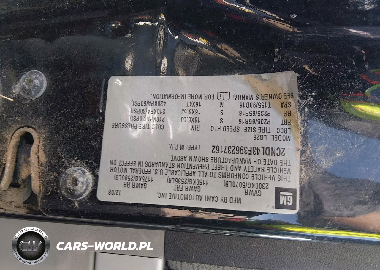 2009 Chevrolet Equinox Lt VIN:2CNDL43F396237162 - 9