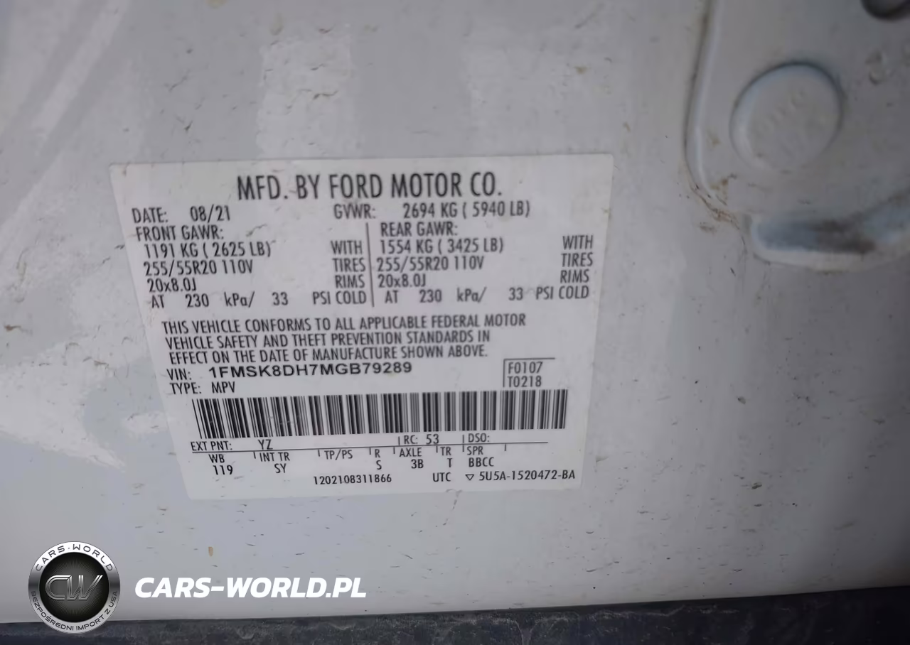 2021 Ford Explorer Xlt VIN:1FMSK8DH7MGB79289 - 9