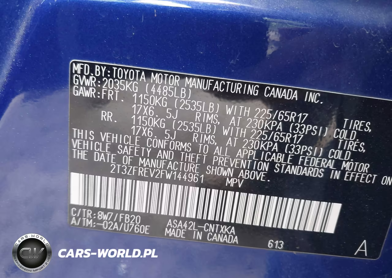 2015 Toyota Rav4 Le VIN:2T3ZFREV2FW144961 - 9
