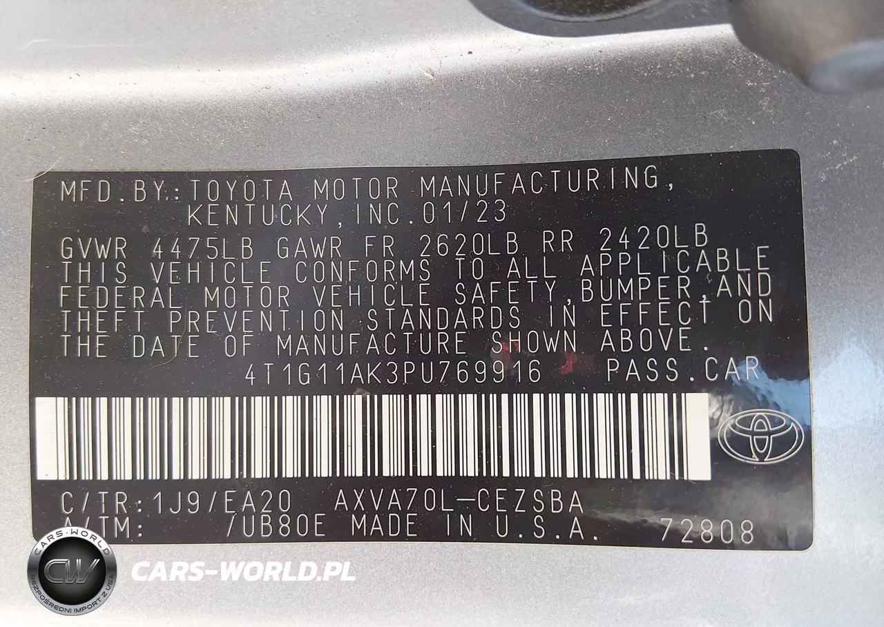 2023 Toyota Camry Se VIN:4T1G11AK3PU769916 - 9