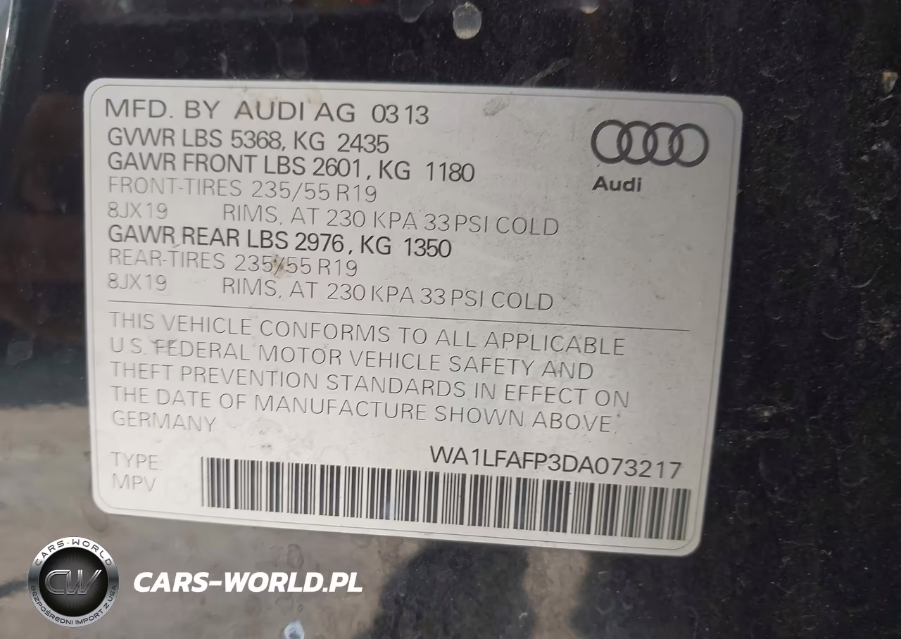 2013 Audi Q5 2.0T Premium VIN:WA1LFAFP3DA073217 - 9