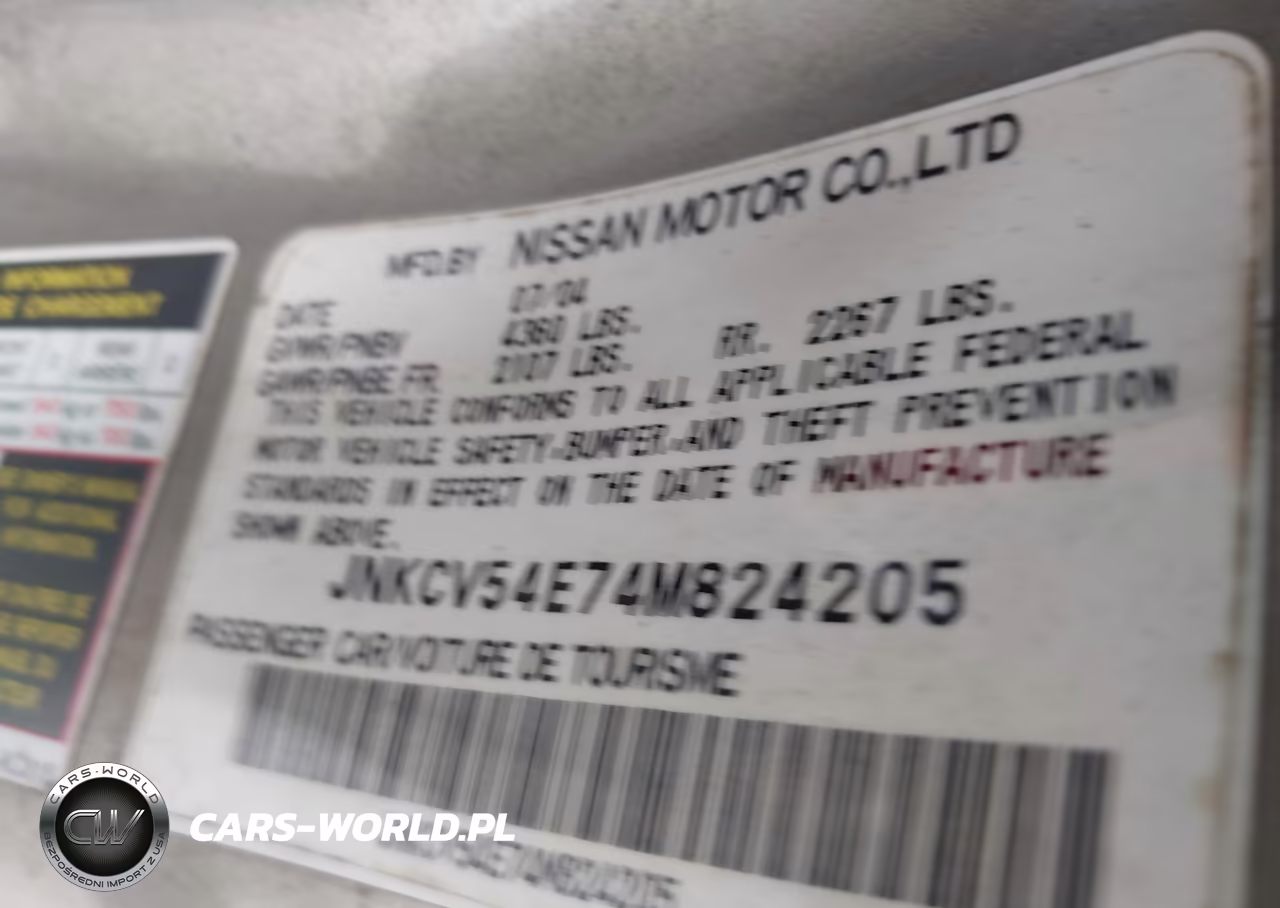 2004 Infiniti G35 VIN:JNKCV54E74M824205 - 9