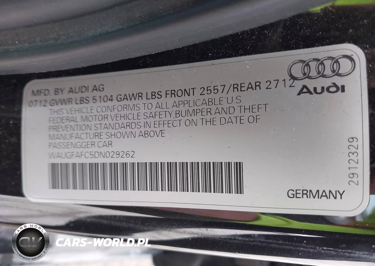 2013 Audi A6 2.0T Premium VIN:WAUGFAFC5DN029262 - 9