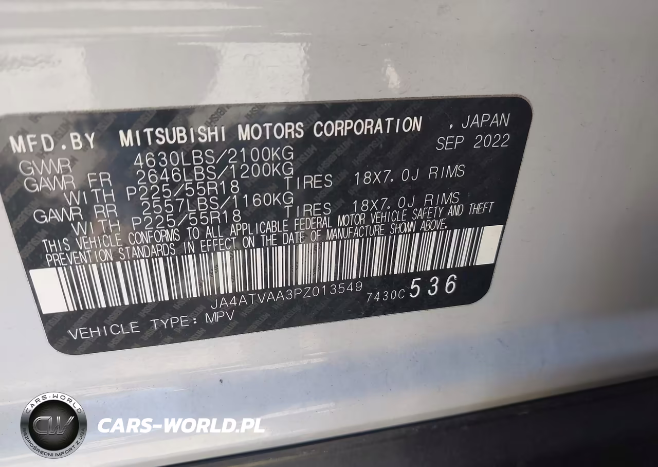 2023 Mitsubishi Eclipse Cross Le S-Awc-Ralliart S-Awc VIN:JA4ATVAA3PZ013549 - 9