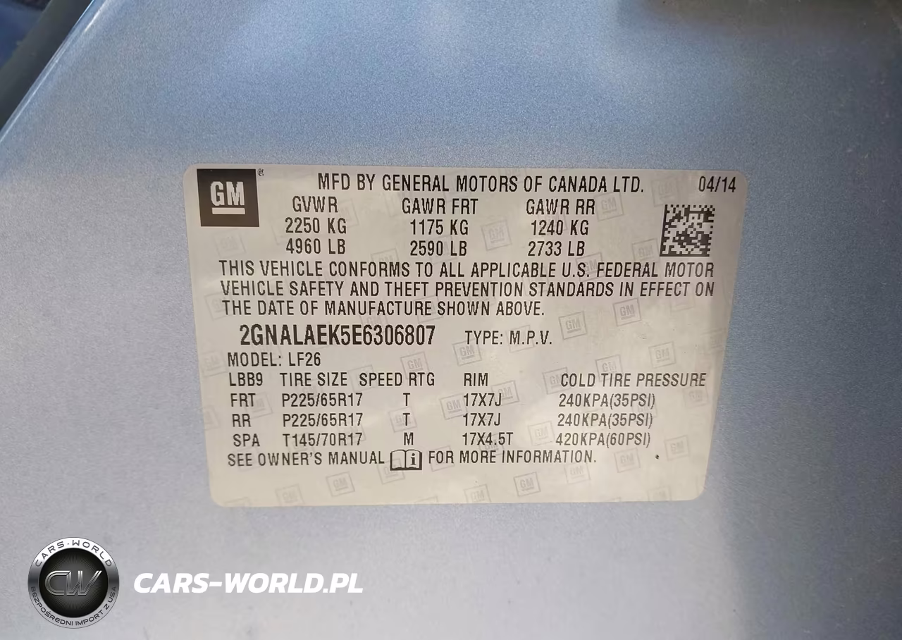 2014 Chevrolet Equinox Ls VIN:2GNALAEK5E6306807 - 9