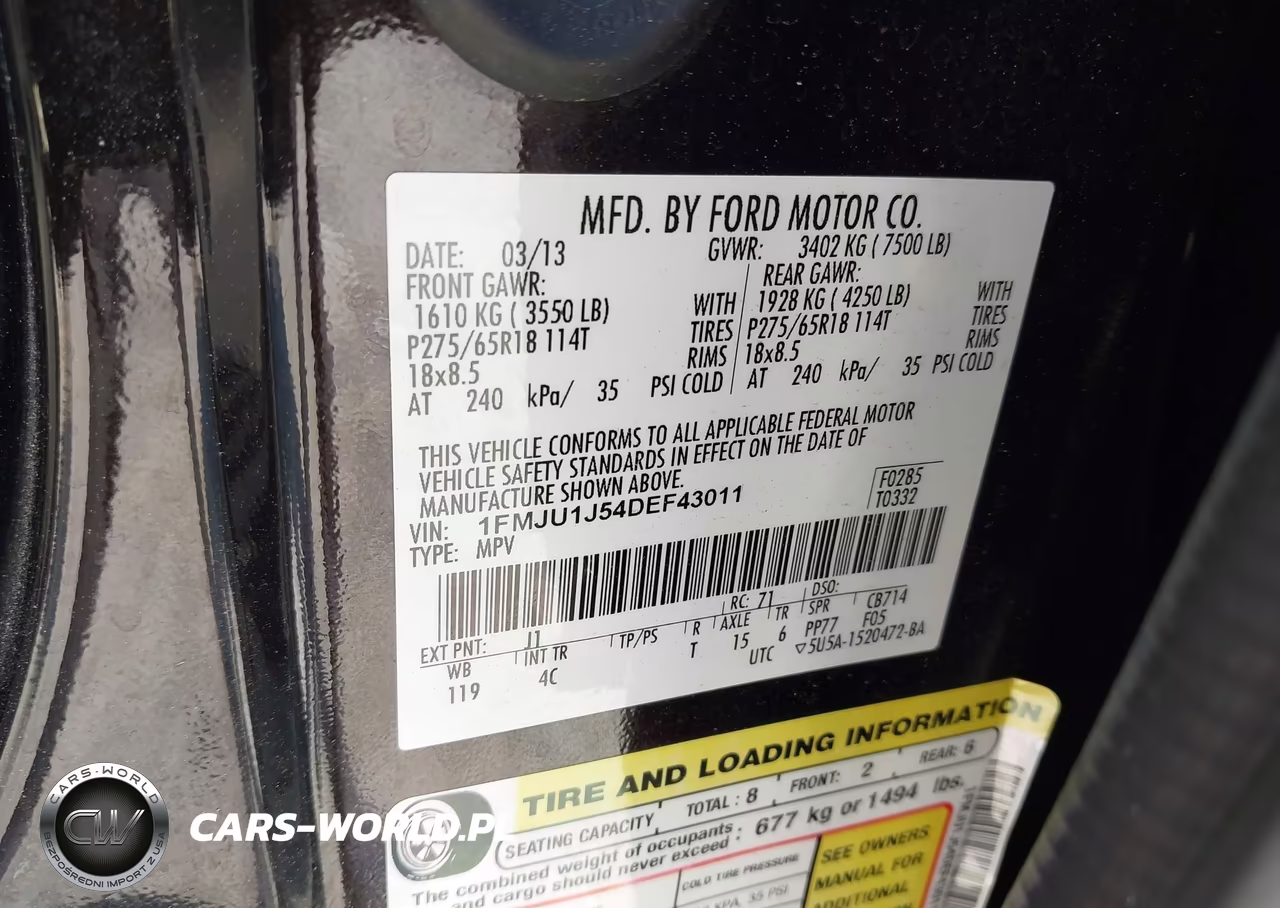 2013 Ford Expedition Xlt VIN:1FMJU1J54DEF43011 - 9