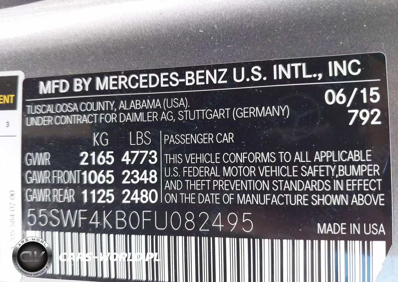2015 Mercedes-Benz C 300 4Matic-Luxury 4Matic-Sport 4Matic VIN:55SWF4KB0FU082495 - 9