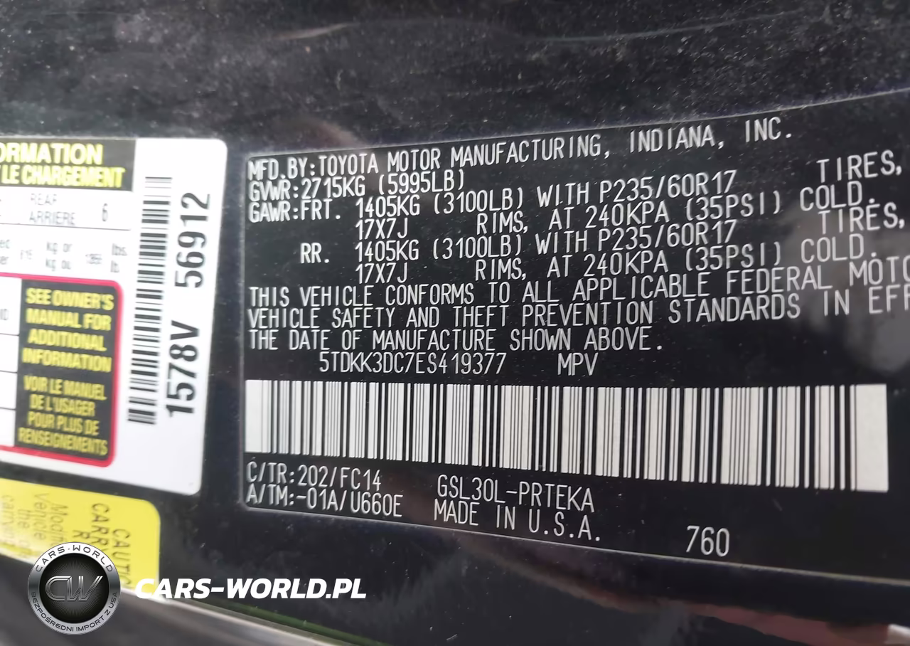 2014 Toyota Sienna Le V6 8 Passenger VIN:5TDKK3DC7ES419377 - 9