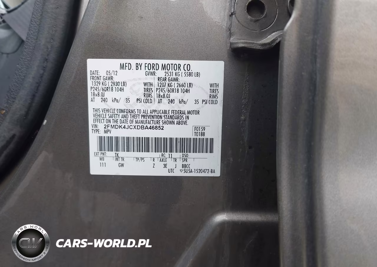 2013 Ford Edge Sel VIN:2FMDK4JCXDBA46852 - 9