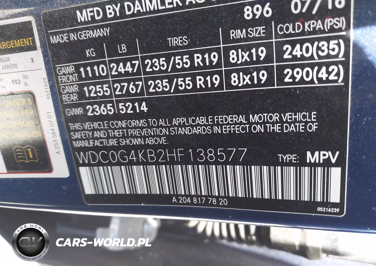 2017 Mercedes-Benz Glc 300 4Matic VIN:WDC0G4KB2HF138577 - 9