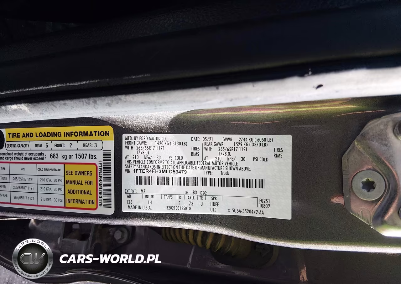 2021 Ford Ranger Xl VIN:1FTER4FH3MLD53479 - 9