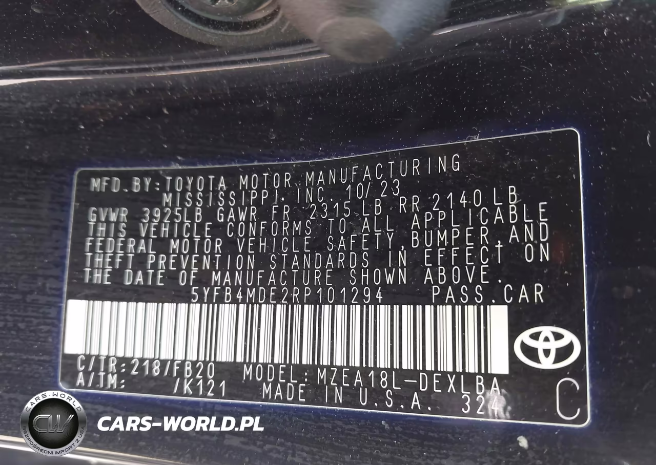 2024 Toyota Corolla Le VIN:5YFB4MDE2RP101294 - 9