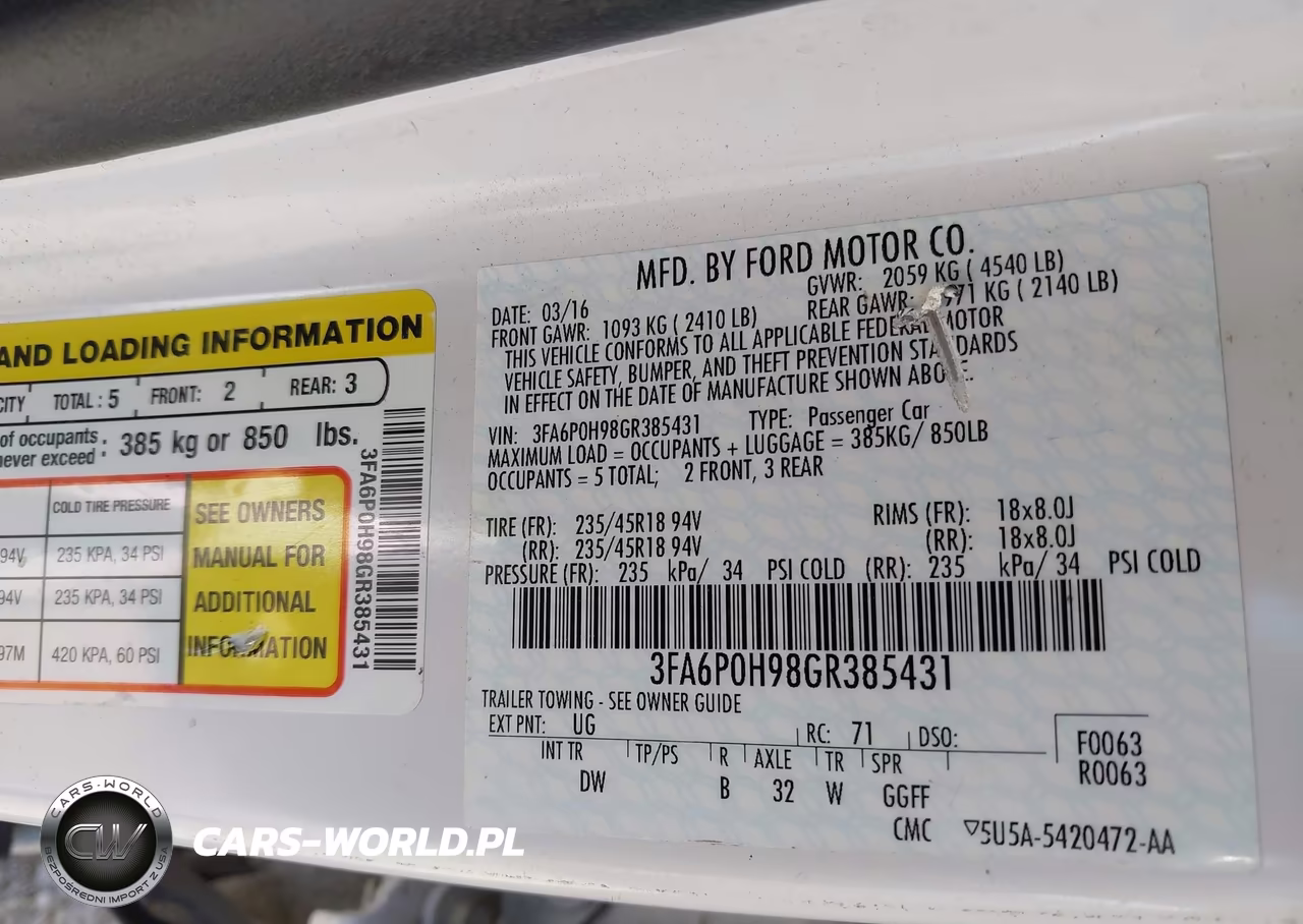 2016 Ford Fusion Se VIN:3FA6P0H98GR385431 - 9