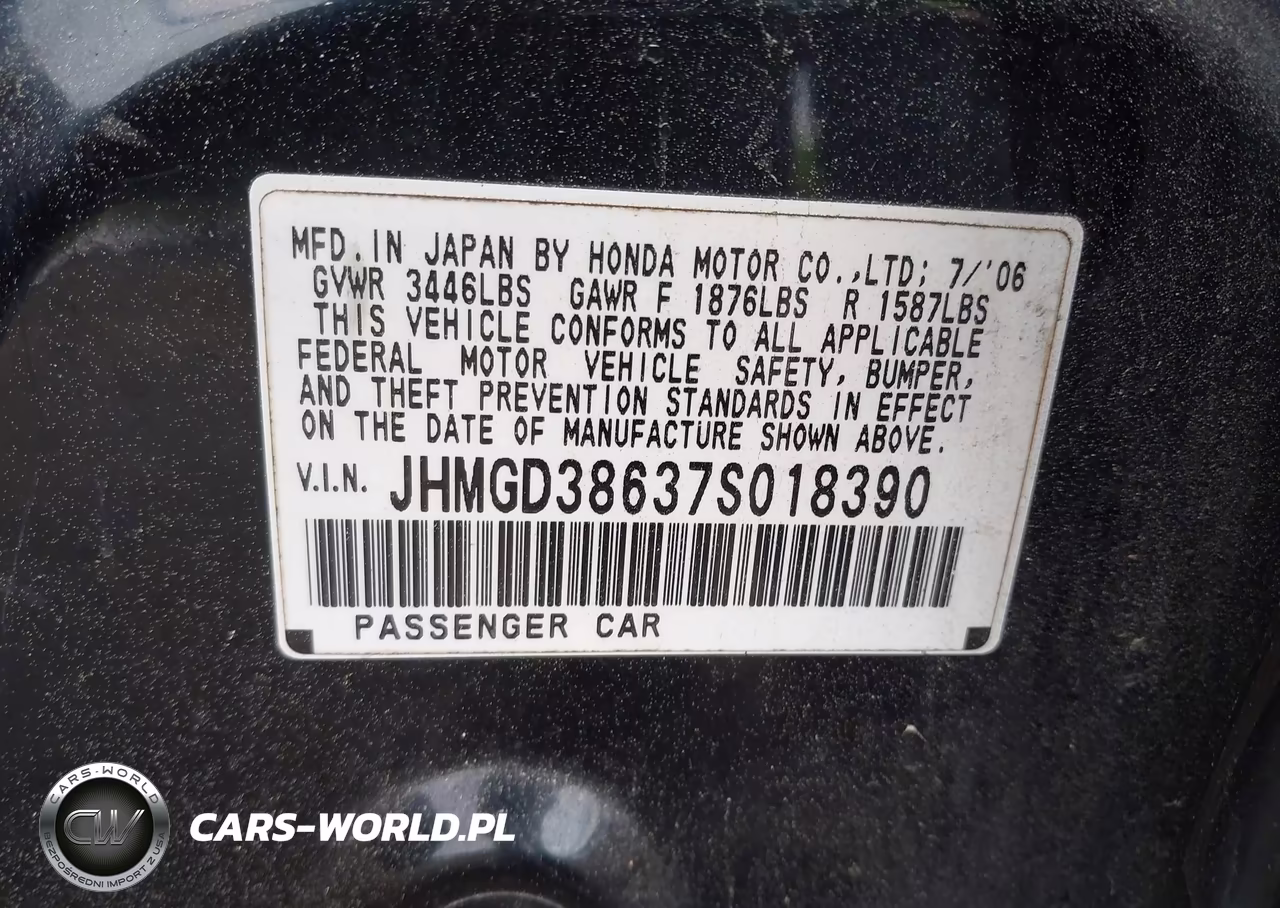 2007 Honda Fit Sport VIN:JHMGD38637S018390 - 9