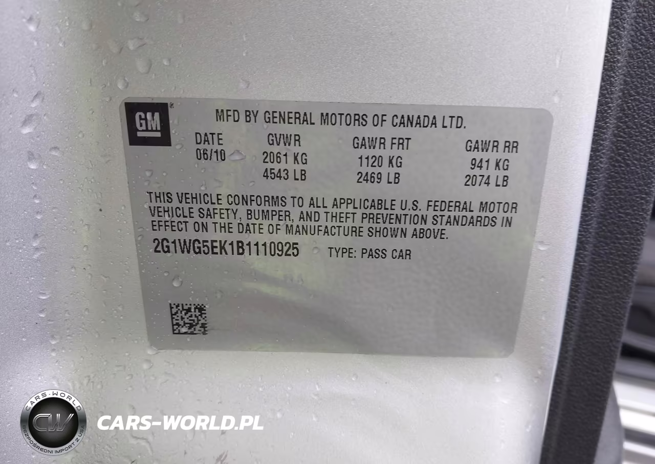 2011 Chevrolet Impala Lt VIN:2G1WG5EK1B1110925 - 9