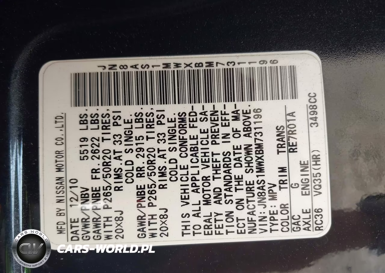 2011 Infiniti Fx35 VIN:JN8AS1MWXBM731196 - 9