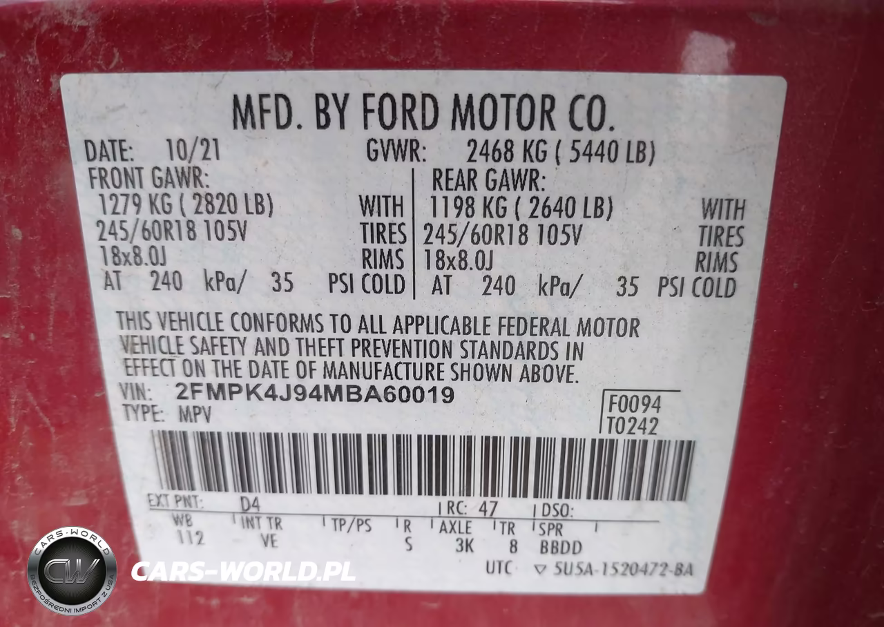 2021 Ford Edge Sel VIN:2FMPK4J94MBA60019 - 9
