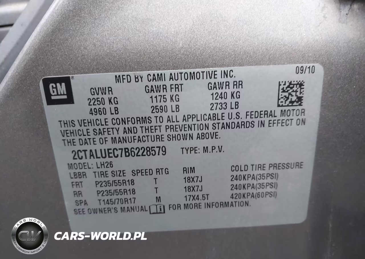 2011 GMC Terrain Slt-1 VIN:2CTALUEC7B6228579 - 9