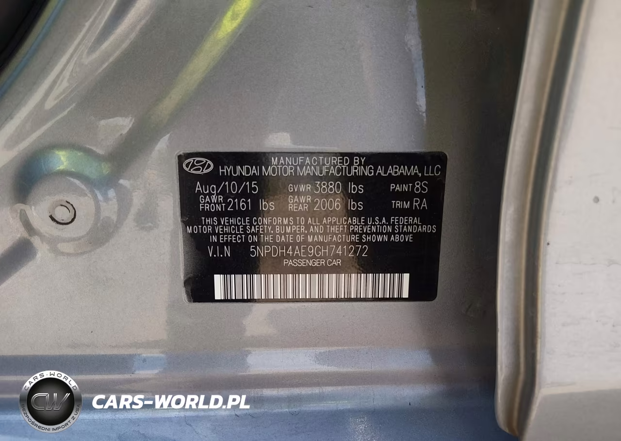 2016 Hyundai Elantra Se VIN:5NPDH4AE9GH741272 - 9