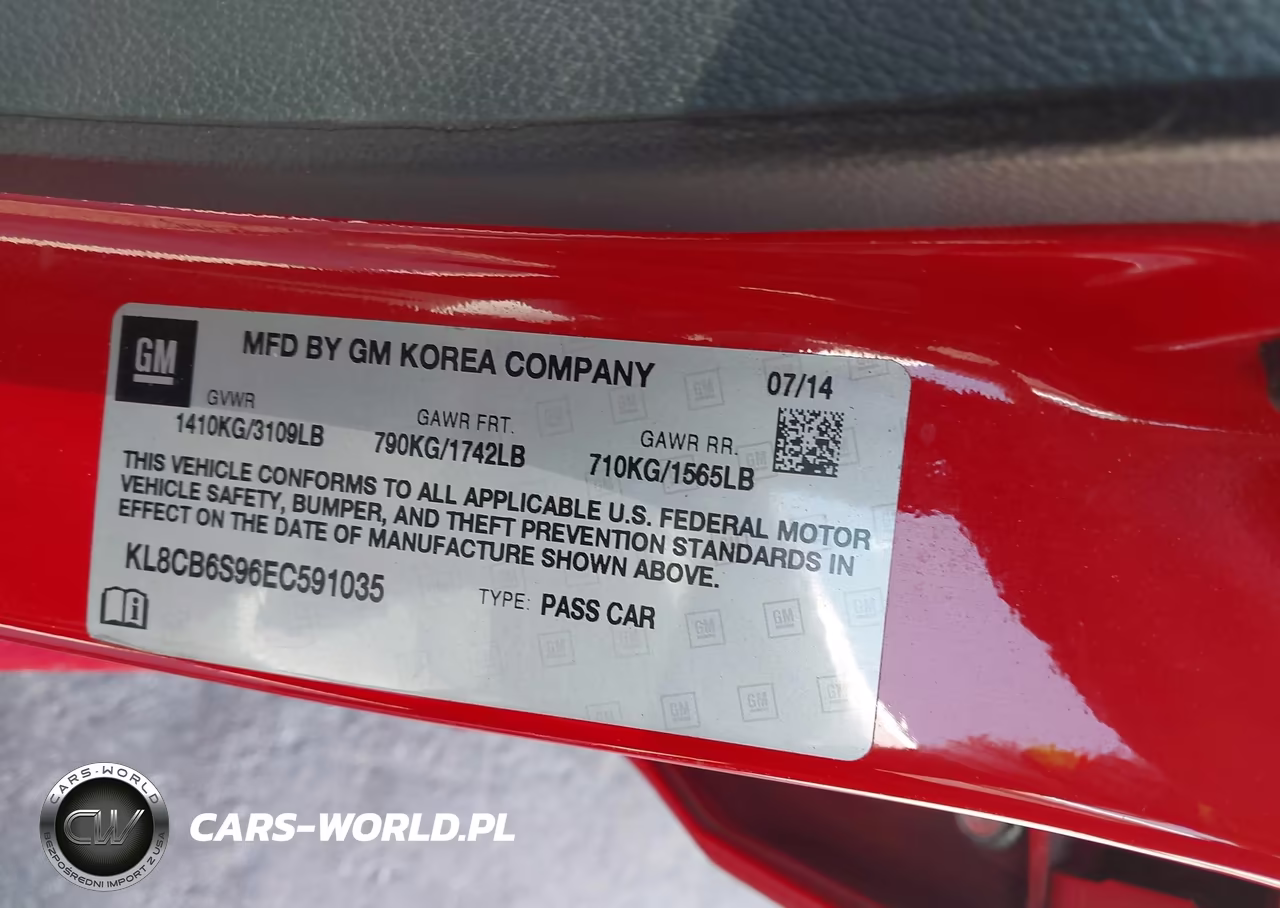 2014 Chevrolet Spark Ls Auto VIN:KL8CB6S96EC591035 - 9