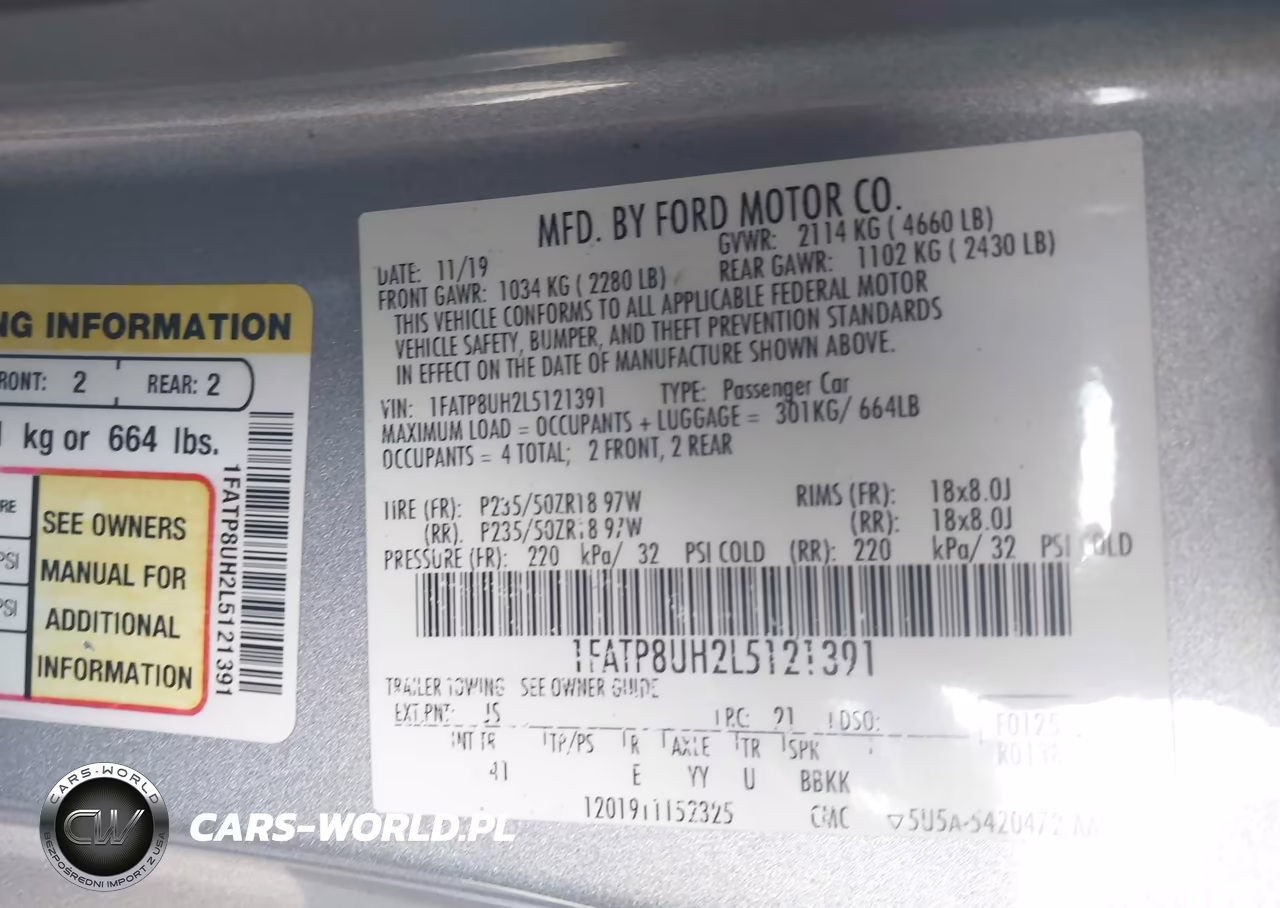 2020 Ford Mustang Ecoboost Premium VIN:1FATP8UH2L5121391 - 9