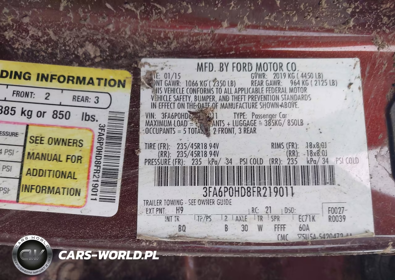 2015 Ford Fusion Se VIN:3FA6P0HD8FR219011 - 9
