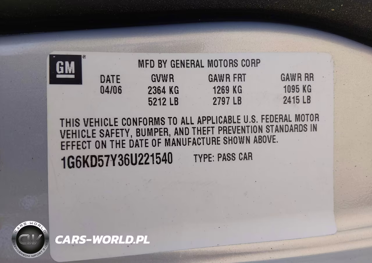 2006 Cadillac Dts Standard VIN:1G6KD57Y36U221540 - 9