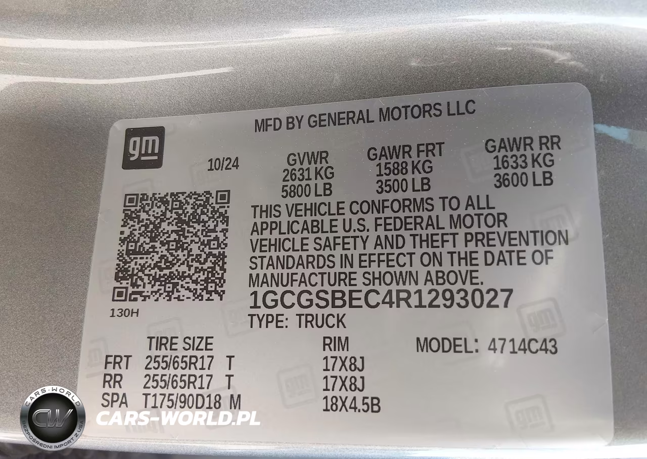 2024 Chevrolet Colorado 2Wd Wt VIN:1GCGSBEC4R1293027 - 9