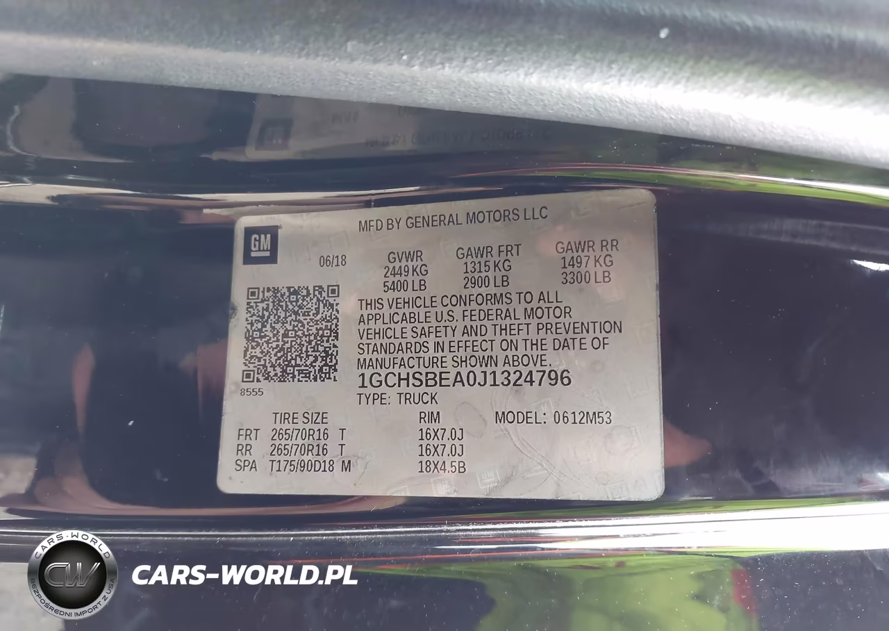 2018 Chevrolet Colorado Wt VIN:1GCHSBEA0J1324796 - 9