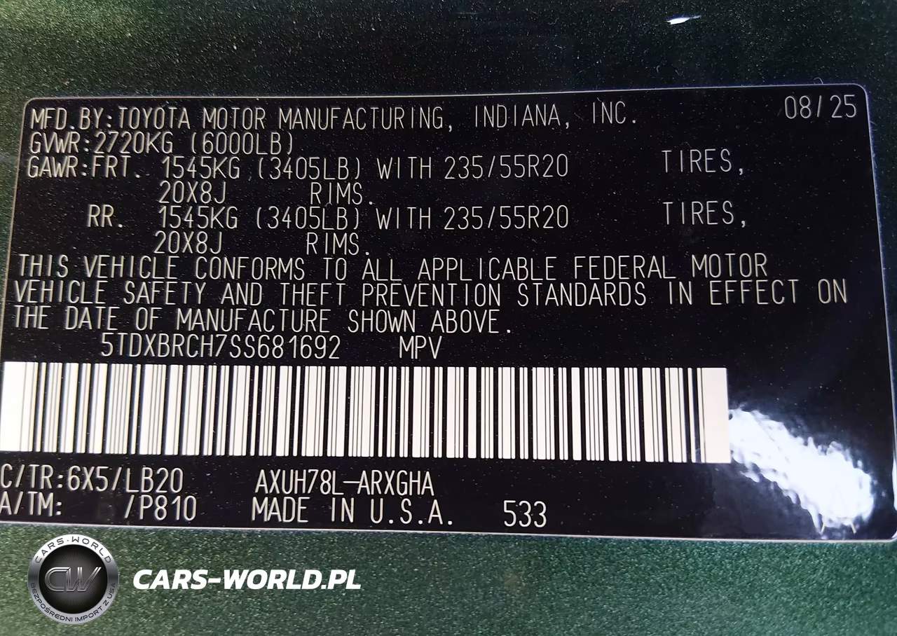 2025 Toyota Highlander Hybrid Limited VIN:5TDXBRCH7SS681692 - 9