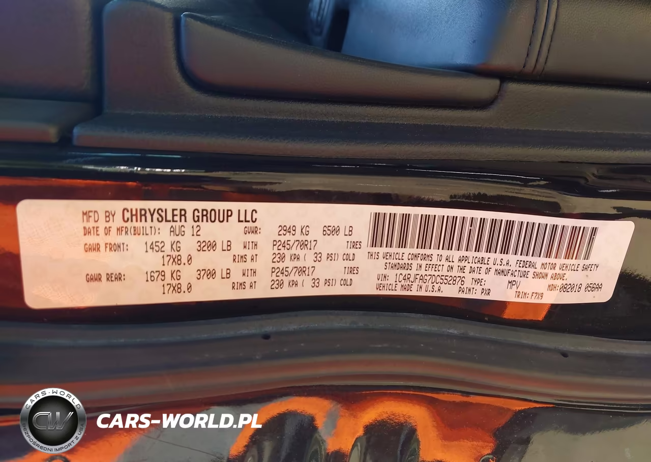 2013 Jeep Grand Cherokee Laredo VIN:1C4RJFAG7DC552876 - 9