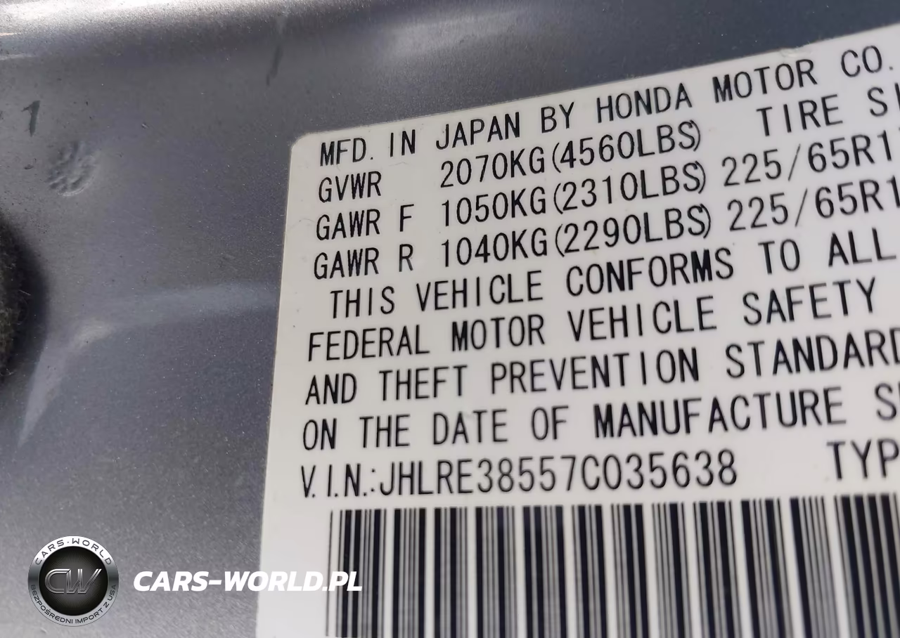 2007 Honda Cr-V Ex VIN:JHLRE38557C035638 - 9