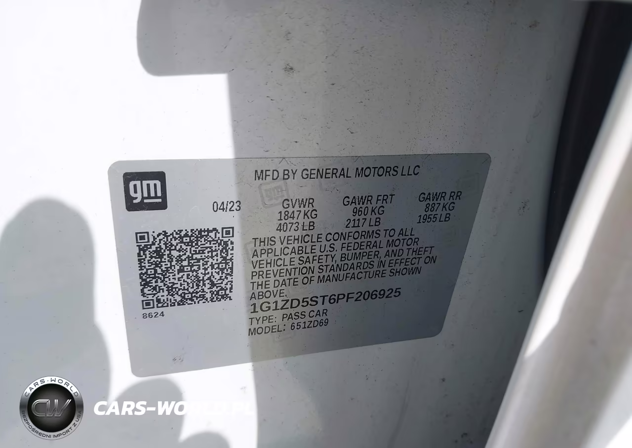 2023 Chevrolet Malibu Fwd 1Lt VIN:1G1ZD5ST6PF206925 - 9