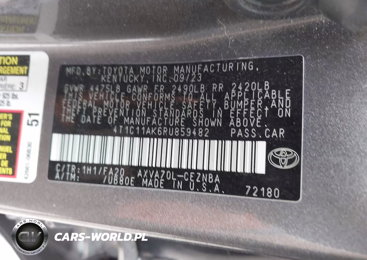 2024 Toyota Camry Le VIN:4T1C11AK6RU859482 - 9