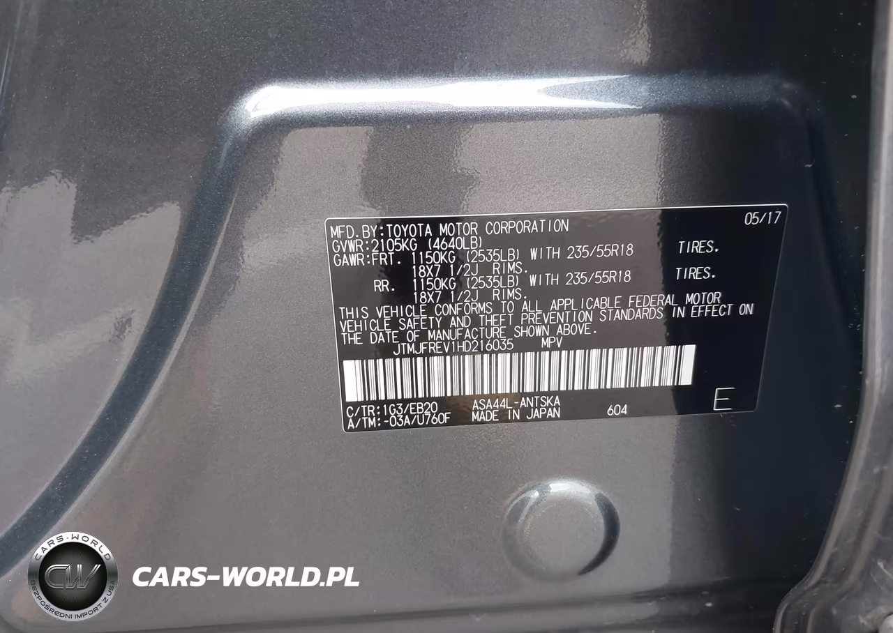 2017 Toyota Rav4 Se VIN:JTMJFREV1HD216035 - 9