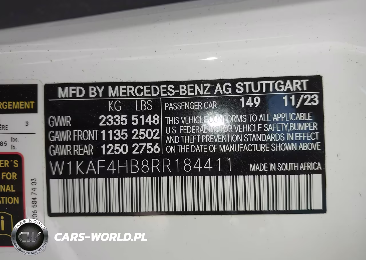 2024 Mercedes-Benz C 300 VIN:W1KAF4HB8RR184411 - 9