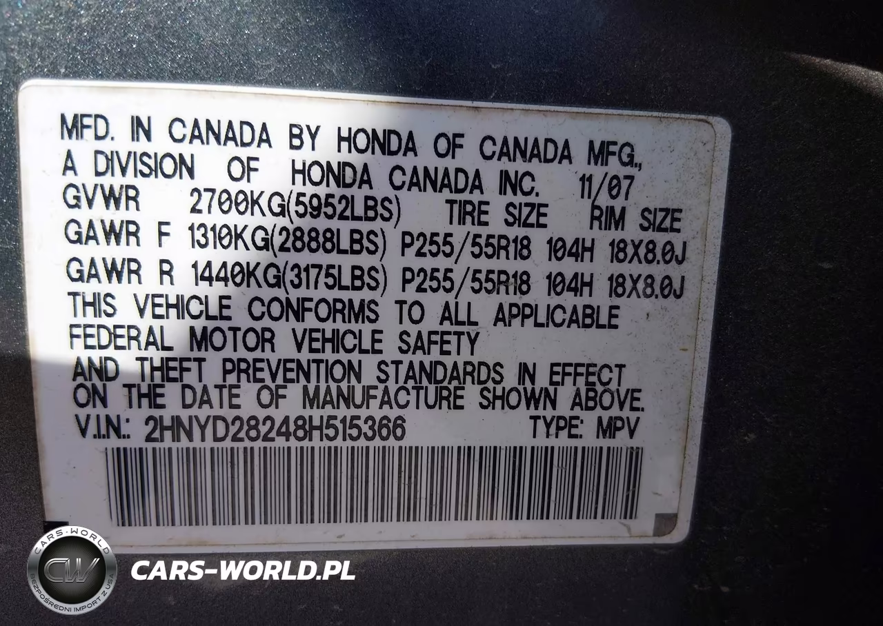 2008 Acura Mdx VIN:2HNYD28248H515366 - 9