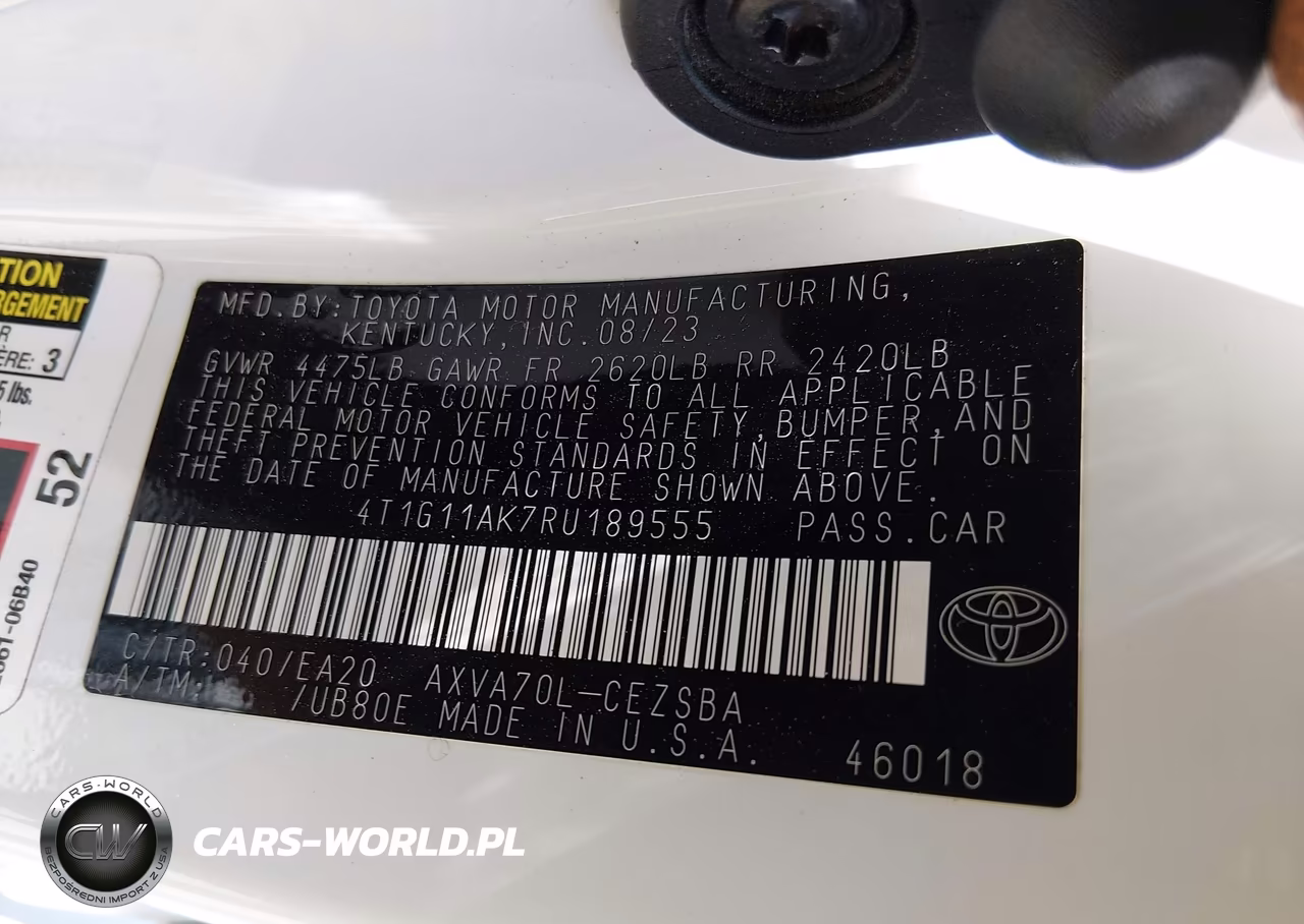 2024 Toyota Camry Se VIN:4T1G11AK7RU189555 - 9