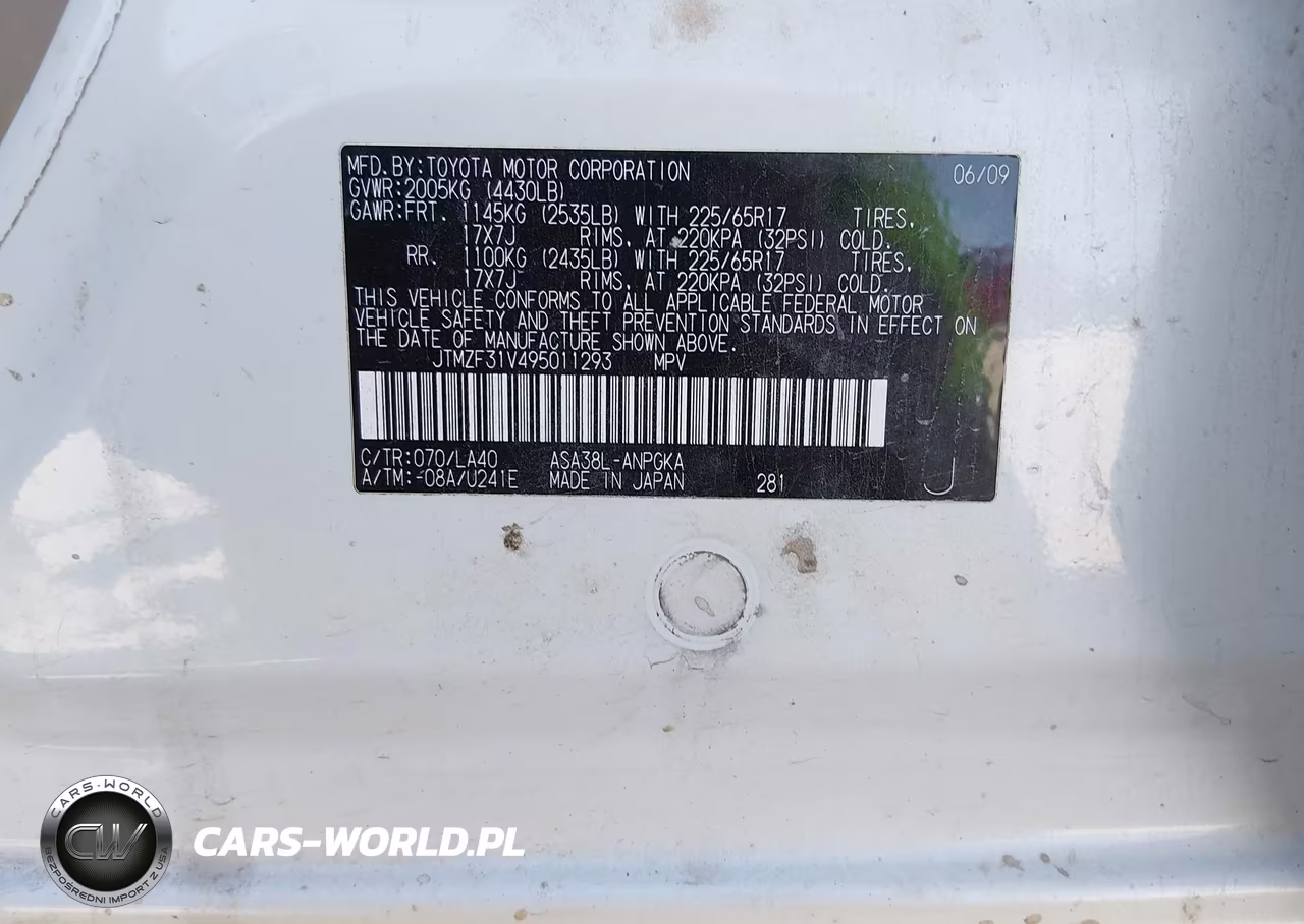 2009 Toyota Rav4 Limited VIN:JTMZF31V495011293 - 9