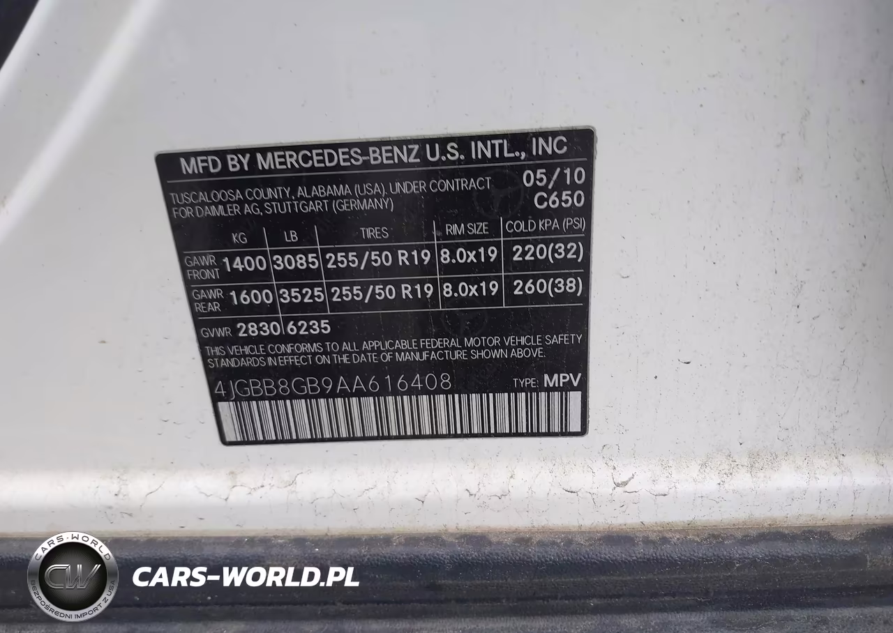 2010 Mercedes-Benz Ml 350 4Matic VIN:4JGBB8GB9AA616408 - 9