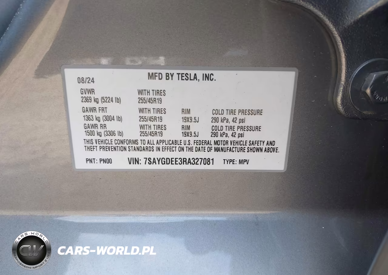 2024 Tesla Model Y Long Range Dual Motor All-Wheel Drive VIN:7SAYGDEE3RA327081 - 9