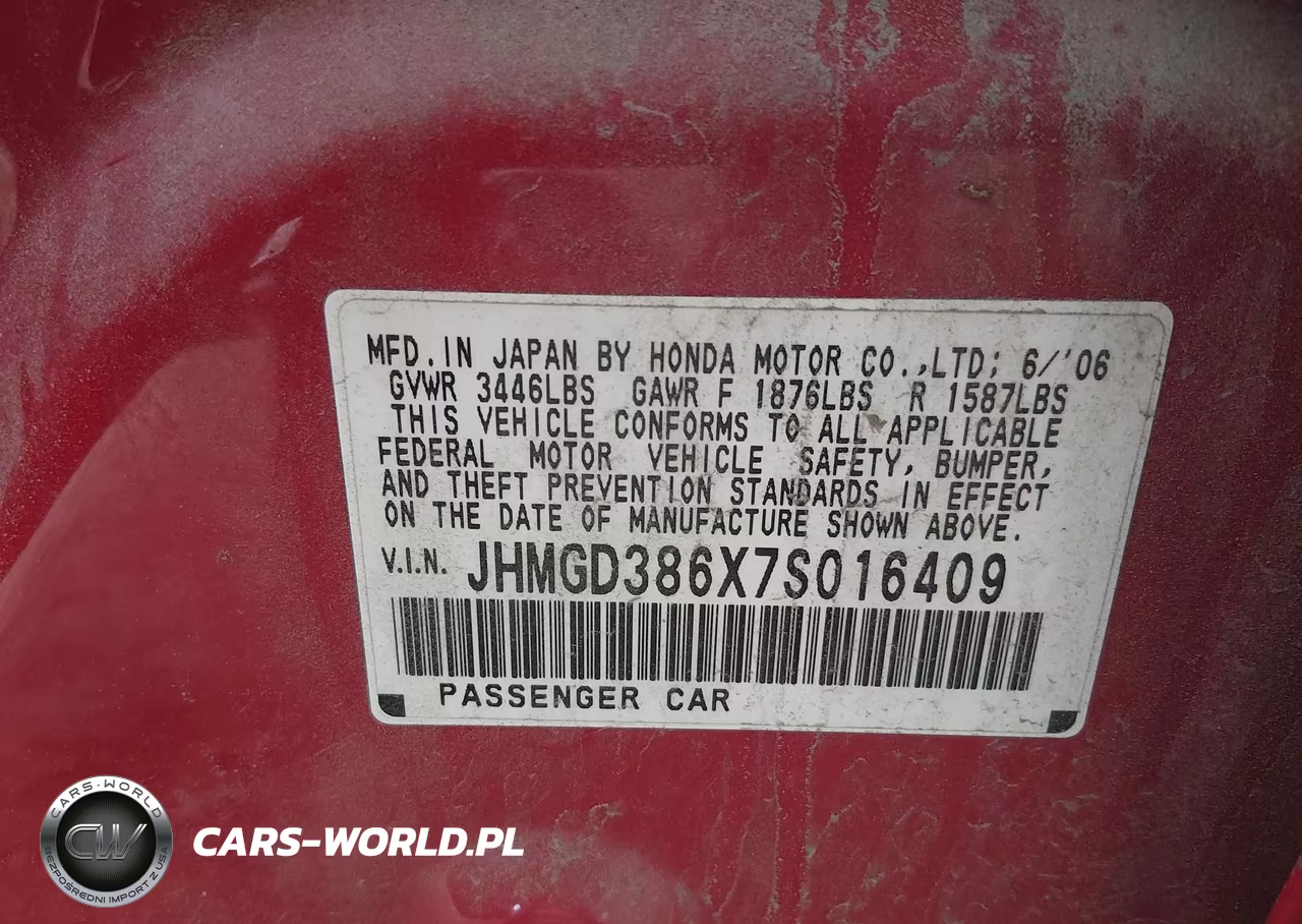 2007 Honda Fit Sport VIN:JHMGD386X7S016409 - 9