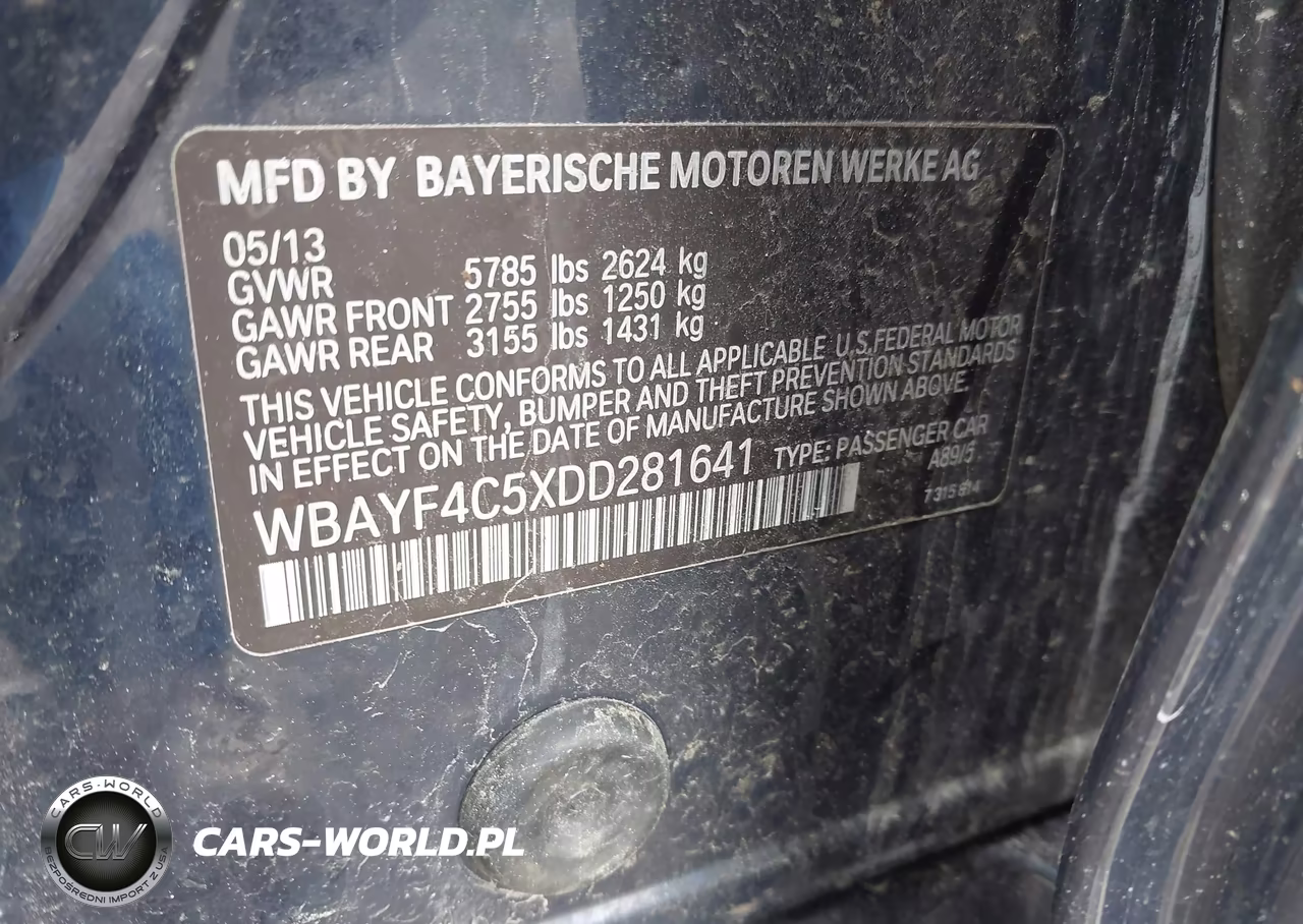2013 BMW 740Li xDrive VIN:WBAYF4C5XDD281641 - 9