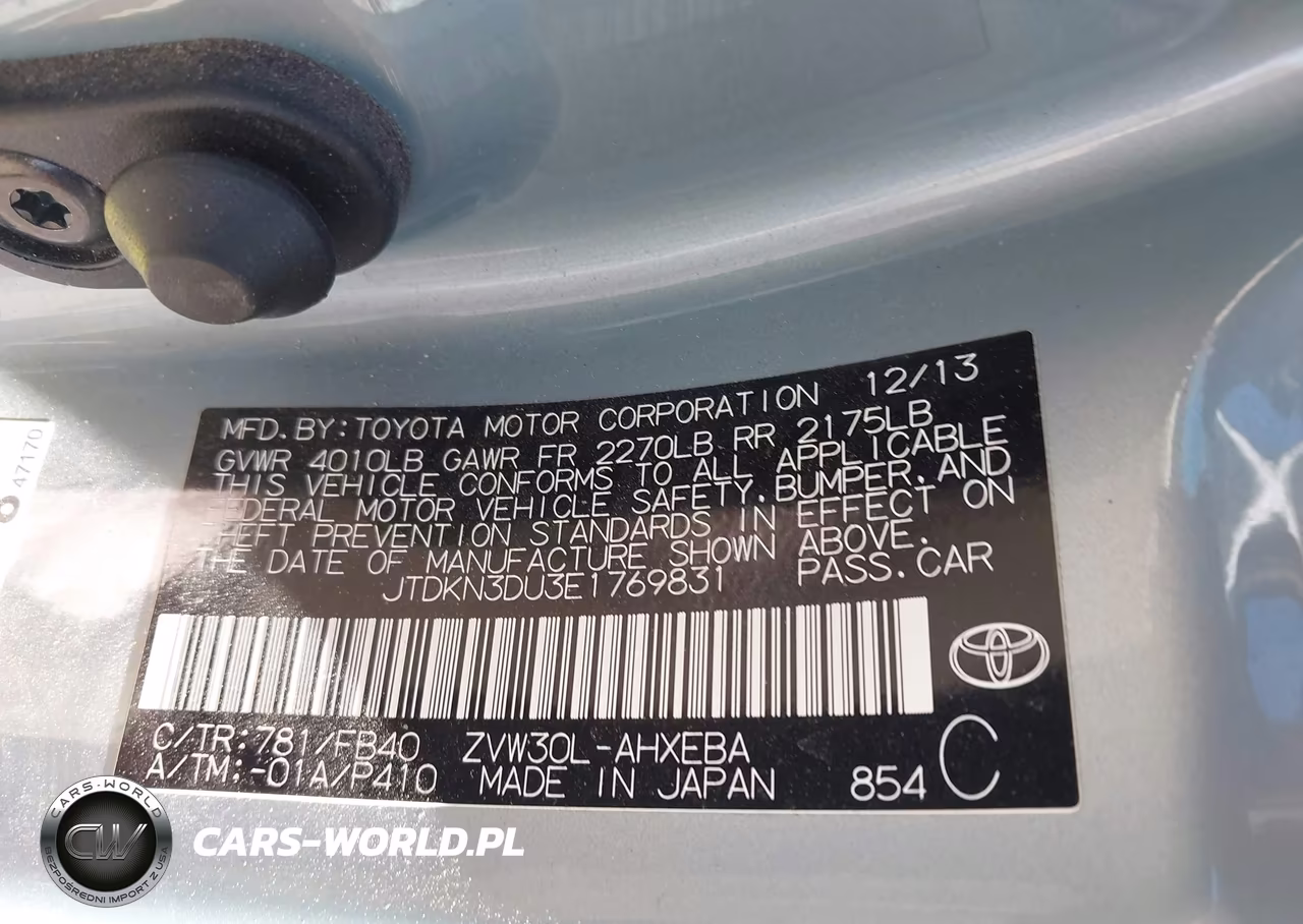 2014 Toyota Prius Three VIN:JTDKN3DU3E1769831 - 9